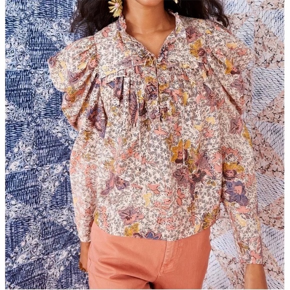 NWOT Ulla Johnson Remy Puff Long Sleeve
Sunburst Floral Blouse Top Shirt Size 6 - Picture 3 of 14